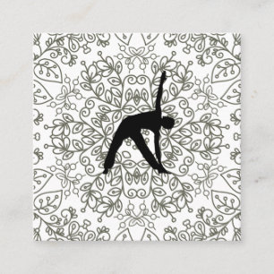 Yoga Pose Yoga Instructor Square Business Card