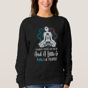 Yoga Pose Zen Meditation Guru Lotus Flower Peace L Sweatshirt