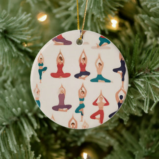 Yoga Poses Christmas Ornament