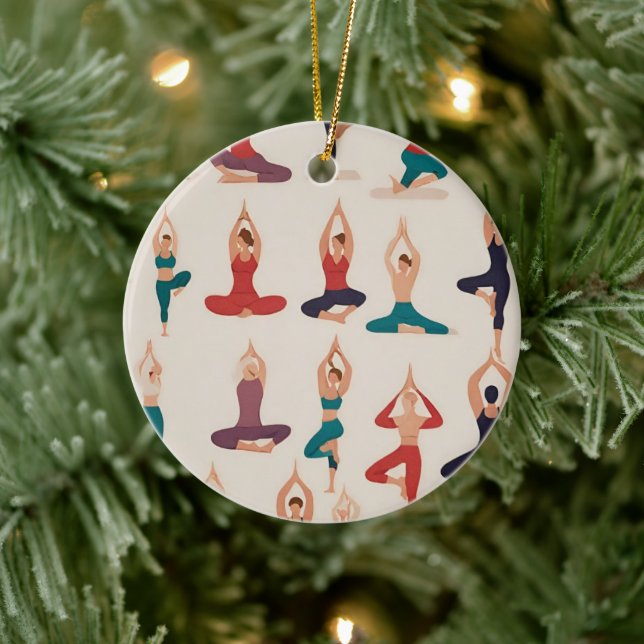 Yoga Poses Christmas Ornament (Tree)