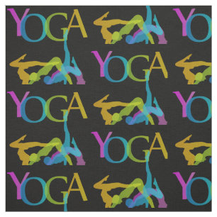 Yoga poses fabric