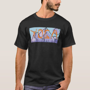 Yoga Poses For Men Women Yoga Retro Meditation 1 T-Shirt