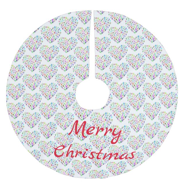 Yoga Poses Heart Thunder_Cove Brushed Polyester Tree Skirt (Front)