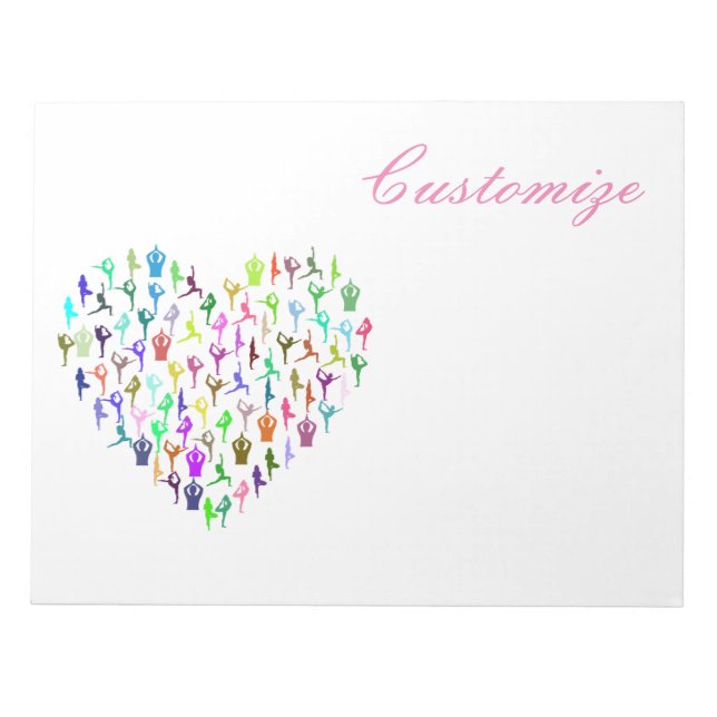 Yoga Poses Heart Thunder_Cove Notepad (Front)