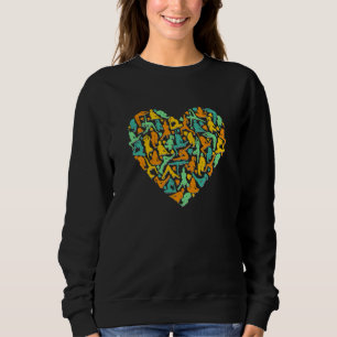 Yoga Poses Heart Yogist Meditation Fitness Trainer Sweatshirt