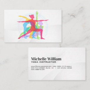 Yoga Poses Layered Business Card