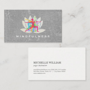 Yoga Poses Lotus Flower Business Card