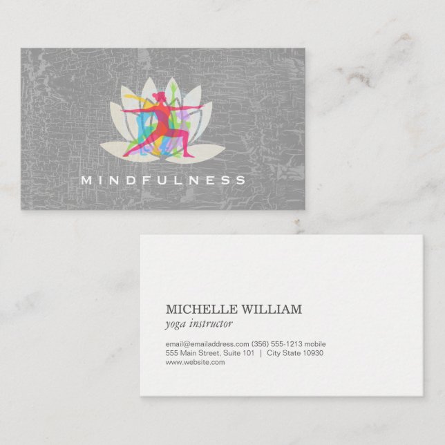 Yoga Poses | Lotus Flower Business Card (Front/Back)