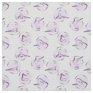 Yoga poses pattern fabric