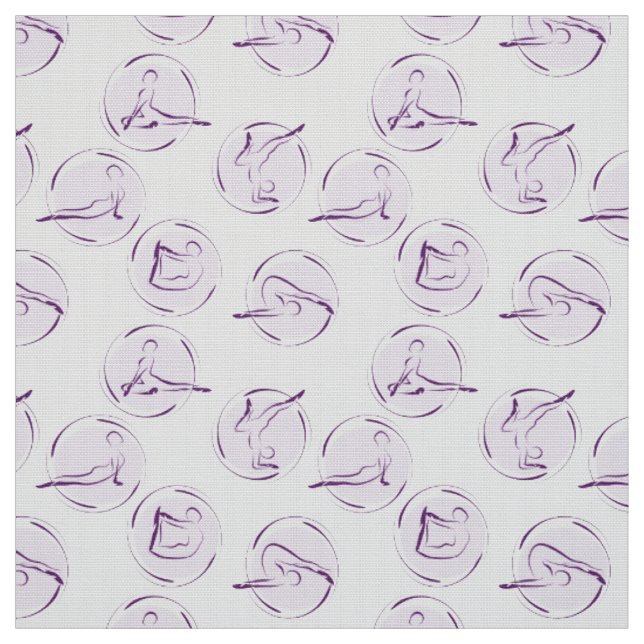 Yoga poses pattern fabric (Swatch)