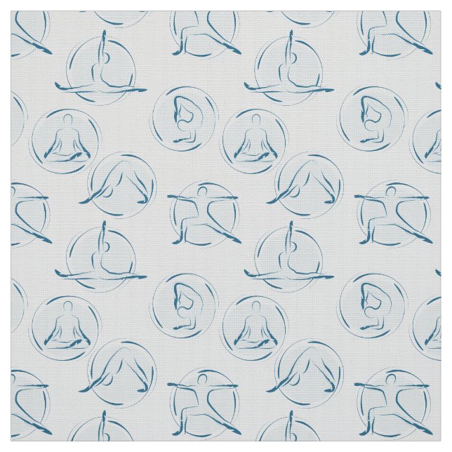 Yoga poses pattern fabric (Swatch)