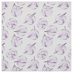 Yoga poses pattern fabric