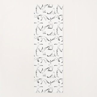yoga poses pattern mat