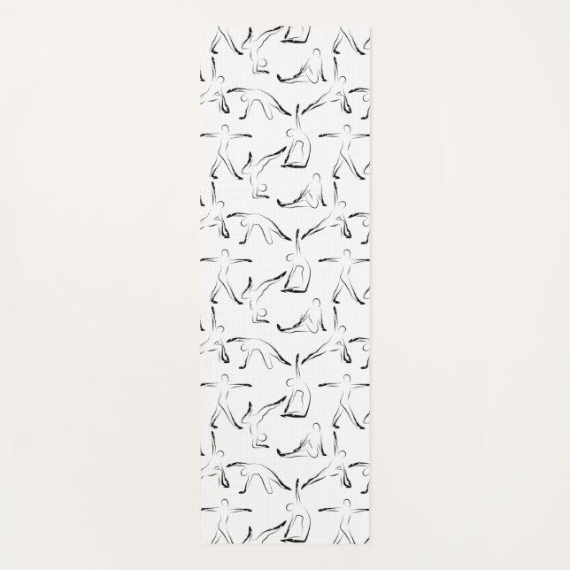 yoga poses pattern mat (Front)