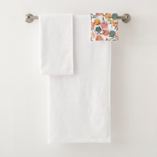 Yoga poses pattern   Yoga seamless pattern 13 Bath Towel Set