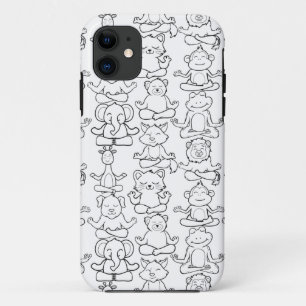 Yoga poses pattern Yoga seamless pattern 16 iPhone 11 Case
