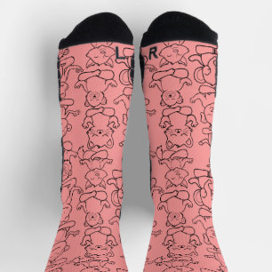 Yoga poses pattern Yoga seamless pattern 17 Post Socks
