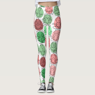 Yoga poses pattern Yoga seamless pattern 18 Leggings