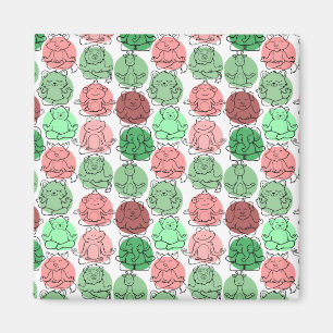 Yoga poses pattern Yoga seamless pattern 18 Magnet