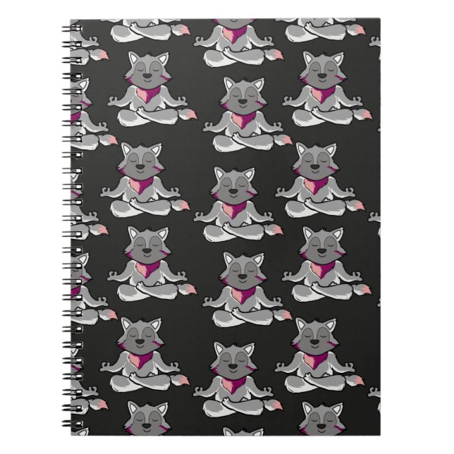 Yoga poses pattern | Yoga seamless pattern 19 Notebook (Front)