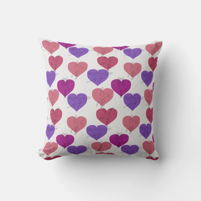 Yoga poses pattern | Yoga seamless pattern 1 Cushion (Front)