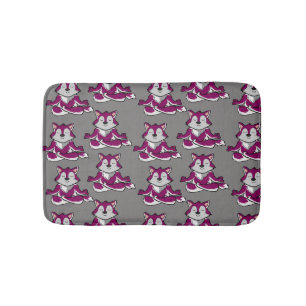 Yoga poses pattern Yoga seamless pattern 20 Bath Mat