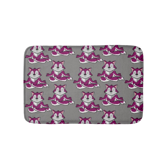 Yoga poses pattern | Yoga seamless pattern 20 Bath Mat (Front)