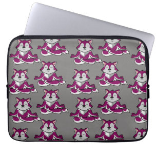 Yoga poses pattern Yoga seamless pattern 20 Laptop Sleeve
