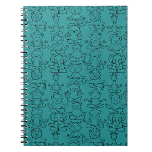 Yoga poses pattern Yoga seamless pattern 21 Notebook