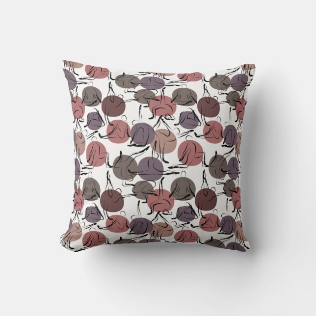 Yoga poses pattern | Yoga seamless pattern 22 Cushion (Front)