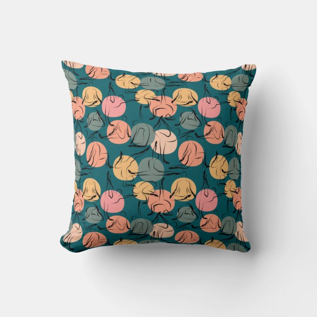 Yoga poses pattern | Yoga seamless pattern 23 Cushion (Front)