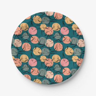 Yoga poses pattern Yoga seamless pattern 23 Paper Plate