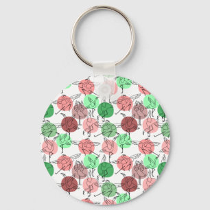 Yoga poses pattern Yoga seamless pattern 30 Key Ring