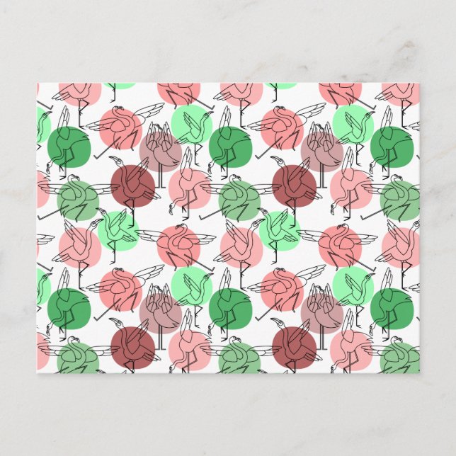 Yoga poses pattern | Yoga seamless pattern 30 Postcard (Front)