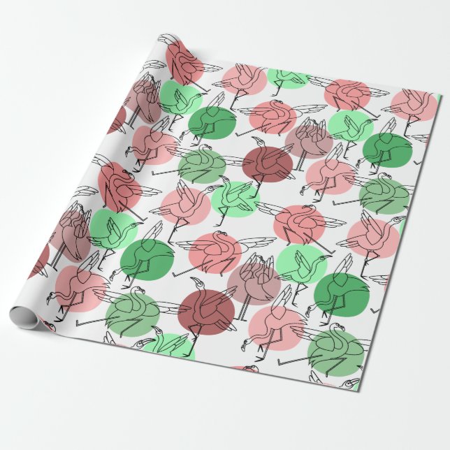 Yoga poses pattern | Yoga seamless pattern 30 Wrapping Paper (Unrolled)