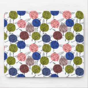 Yoga poses pattern Yoga seamless pattern 34 Mouse Pad