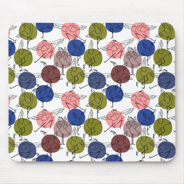Yoga poses pattern | Yoga seamless pattern 34 Mouse Pad (Front)