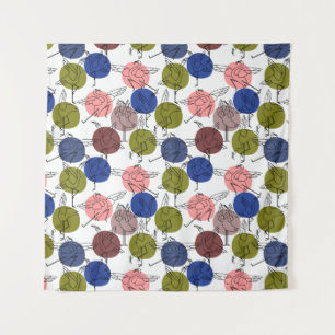 Yoga poses pattern Yoga seamless pattern 34 Tapestry