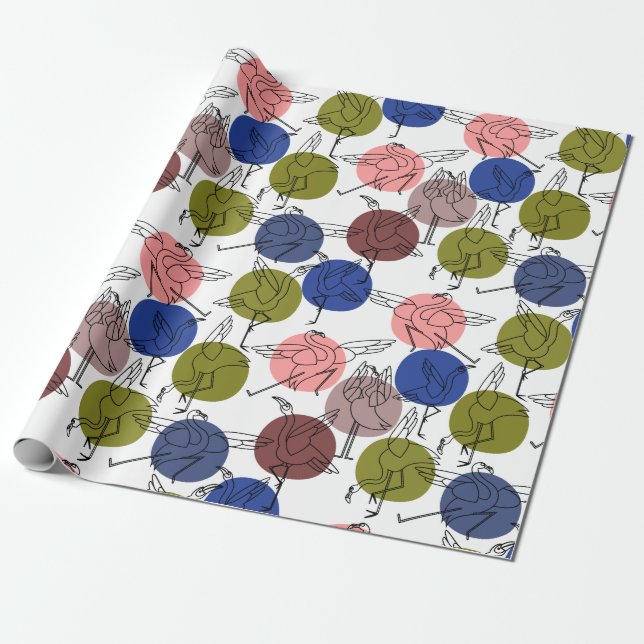 Yoga poses pattern | Yoga seamless pattern 34 Wrapping Paper (Unrolled)