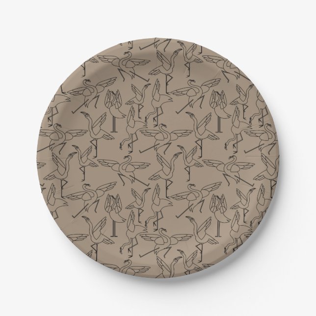 Yoga poses pattern | Yoga seamless pattern 35 Paper Plate (Front)