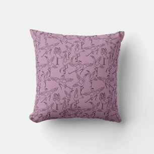 Yoga poses pattern Yoga seamless pattern 36 Cushion