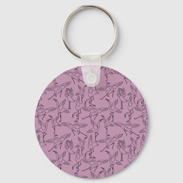 Yoga poses pattern | Yoga seamless pattern 36 Key Ring (Front)