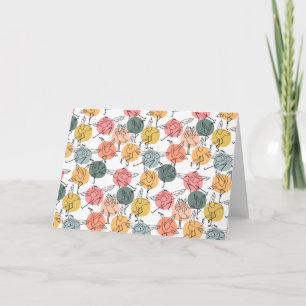 Yoga poses pattern   Yoga seamless pattern 37 Card