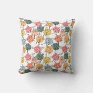 Yoga poses pattern Yoga seamless pattern 37 Cushion