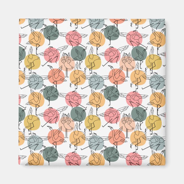 Yoga poses pattern | Yoga seamless pattern 37 Magnet (Front)