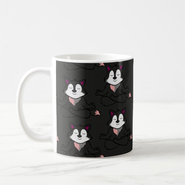 Yoga poses pattern | Yoga seamless pattern 38 Coffee Mug (Left)