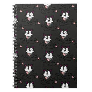 Yoga poses pattern Yoga seamless pattern 38 Notebook