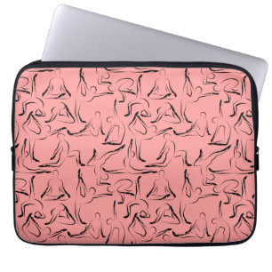 Yoga poses pattern Yoga seamless pattern 39 Laptop Sleeve