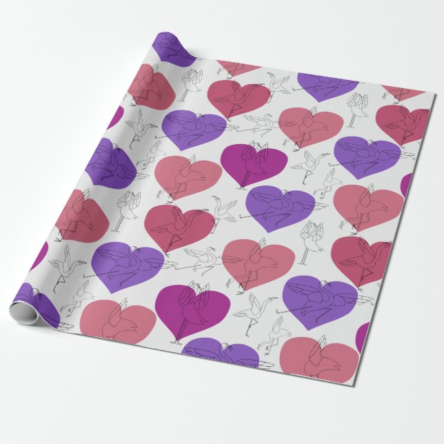 Yoga poses pattern | Yoga seamless pattern 3 Wrapping Paper (Unrolled)