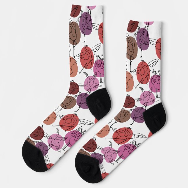 Yoga poses pattern | Yoga seamless pattern 40 Case Socks (Left)